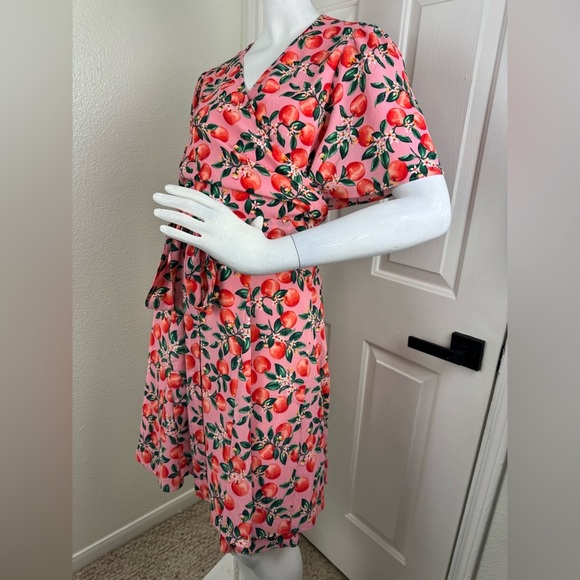 Draper James Dress Size 16 Apple Blossom Wynonna Wrap Dixie Rose Short.  #58 - Picture 3 of 11
